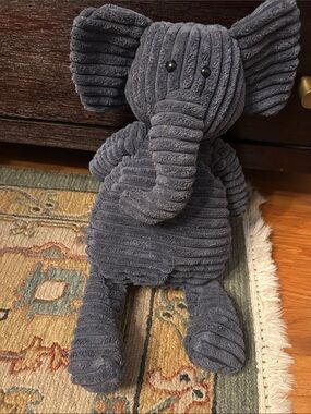 Jellycat Cordy Roy Elephant 15” Navy Blue Corduroy Plush Retired Vintage